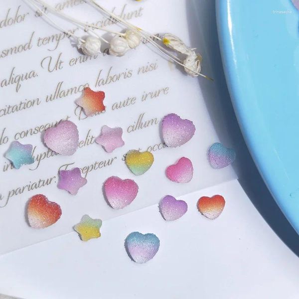 Decorações de Nail Art Mini Star Heart Candy Color Mulheres