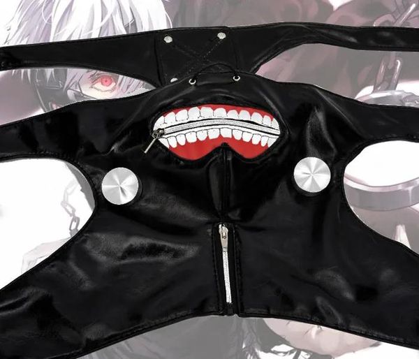 Маски Лидер продаж, маски для косплея Tokyo Ghoul Kaneki Ken, регулируемая молния, искусственная кожа, маска для вечеринки, бесплатная доставка