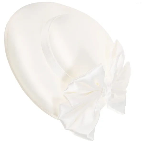 Baskenmütze für Damen, Hut, Braut, Dame, Party, Kleid, Bowler, Halloween (weiß)