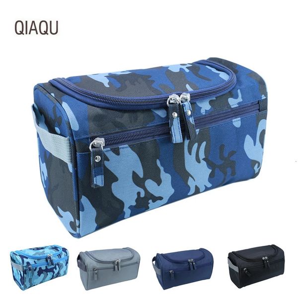 Qiaqu bolsa de lavagem camuflada feminina, bolsa à prova d'água oxford para viagem, bolsa cosmética organizadora, bolsa de maquiagem necessária 240102