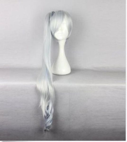 gtgtSilvery Mixed RWBY Weiss Schnee Branco Sintético Feminino Festa Cosplay Wig4850954