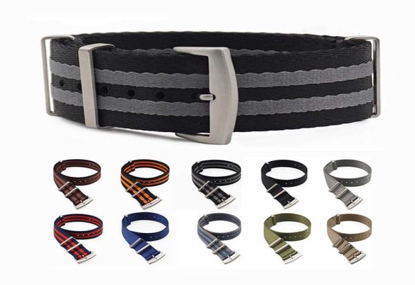 Uhrenarmband Nylon 20 mm 22 mm Sicherheitsgurt Militärstil Weiches Material Armband Nato-Armband Uhrenzubehör H091570041919083806