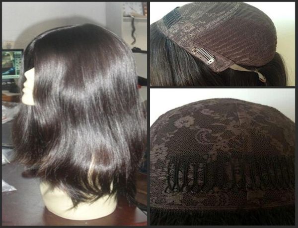 Koşer peruklar 12a siyah renk 1b en iyi Avrupa bakire insan saçı ipeksi düz 4x4 ipek taban Yahudi peruk hızlı ekspres teslimat6134055