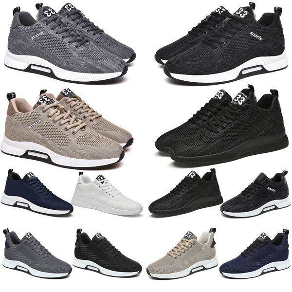 Moda Uomo Scarpe da corsa triple nero bianco grigio blu scuro sneaker sportive Calzature comode per allenamento atletico in mesh