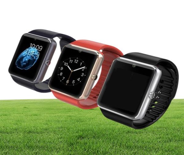 1 adet akıllı saat GT08 saat senkronizatör SIM kart Bluetooth ile Apple iPhone için akıllı saat