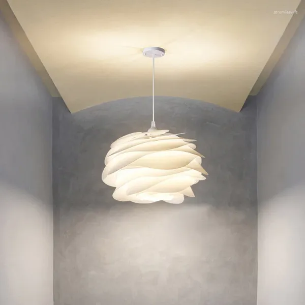 Lâmpadas pendentes modernas minimalistas de rosa branca flor de lâmpada única sala de jantar interna decoração de quarto e27 iluminação acrílica quente acessório de acrílico