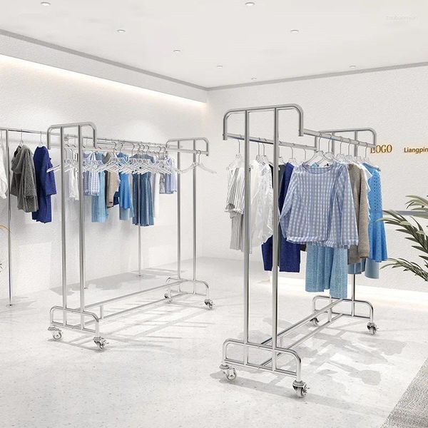 Hangers Fancy Kleding Interieur Winkelontwerp Detailhandel Kledingwinkel Meubilair Boetiek Kledingmontage Displays