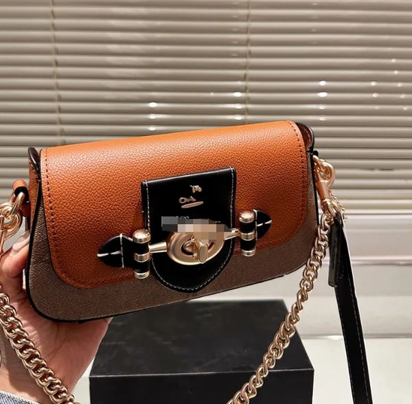 Дизайнерская женская сумка Brie Spin Lock с цепочкой для подмышек, кожаная сумка, модная сумка для покупок, кошелек на плечо с клапаном, сумки через плечо, роскошные сумки-мессенджеры