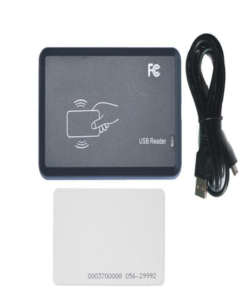 DIY 15-Stil-Ausgabeformat EM4100 125 kHz ID-Kartenleser, Zugangskontrollleser, USB-Anschluss, 2 Stück, weiße Karte 7360792