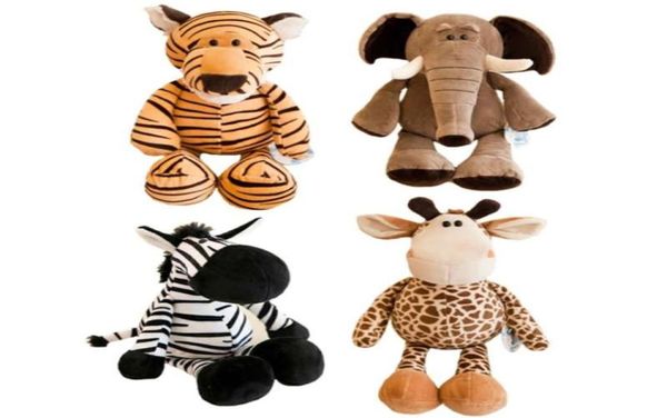 Amigos selvagens brinquedos de pelúcia animais da selva macio criativo crianças presente cão de pelúcia zebra elefante leão raposa girafa criança playmate boneca 23515031