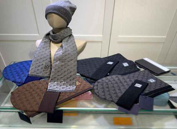 Sciarpe Set Regalo Designer Beanie Cappelli Moda Inverno Cappello e Sciarpa Cashmere per Uomo Donna 5 Stile 16 Colori Top Quality7044983