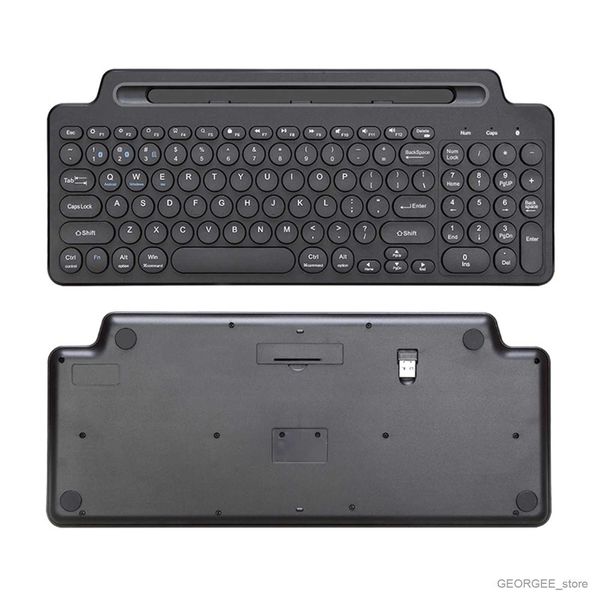 Teclados de telefone celular 2.4G Teclado sem fio Bluetooth com número Touchpad Mouse Phone Card Slot Teclado numérico para Android Desktop Laptop PC