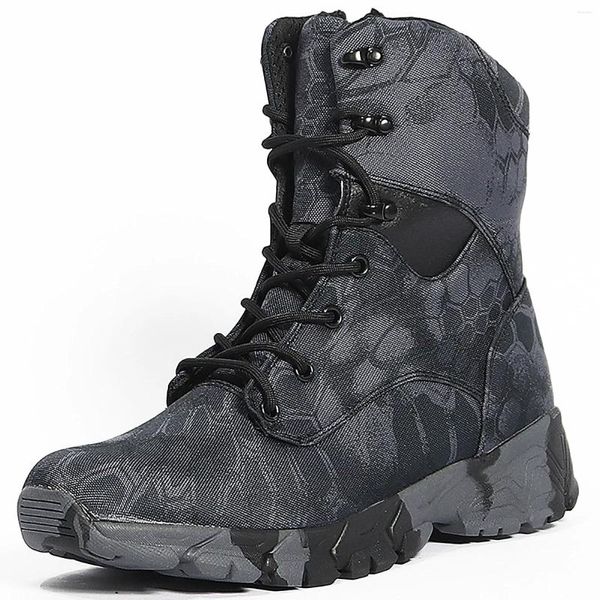 Stivali Outdoor Uomo Camouflage Forze Speciali Traspirante Comodo Durevole Desert Vulcanize Scarpe Calzature invernali da neve