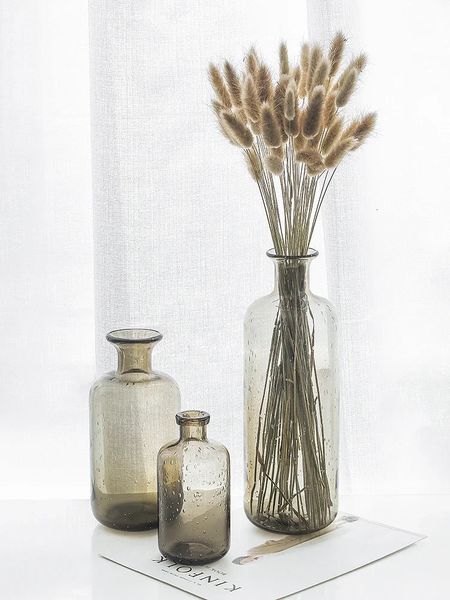 Vasi in vetro stile nordico moderno e semplice Design creativo Accessori per la decorazione artistica fatti a mano Soggiorno Decorazioni per la casa Vasi da fiori 240103