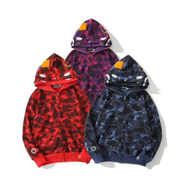 Tasarımcı Köpekbalığı Erkek Hoodie Erkek Kadın Tatlı Giyim Köpekbalığı Ağız Desen Hoodies Yüksek kaliteli kazak Joggers Womens Sweatshirt Pamuk Ceket Hoody Giysileri XXXL LON