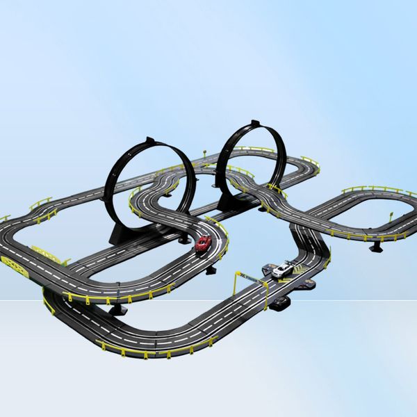 Druckguss-Modellauto 1 43 RC Eisenbahnzubehör Spielzeug Elektrisches Rennstreckenfahrzeug Double Battle Speedway Profissional Slot Circuit Rac4277779