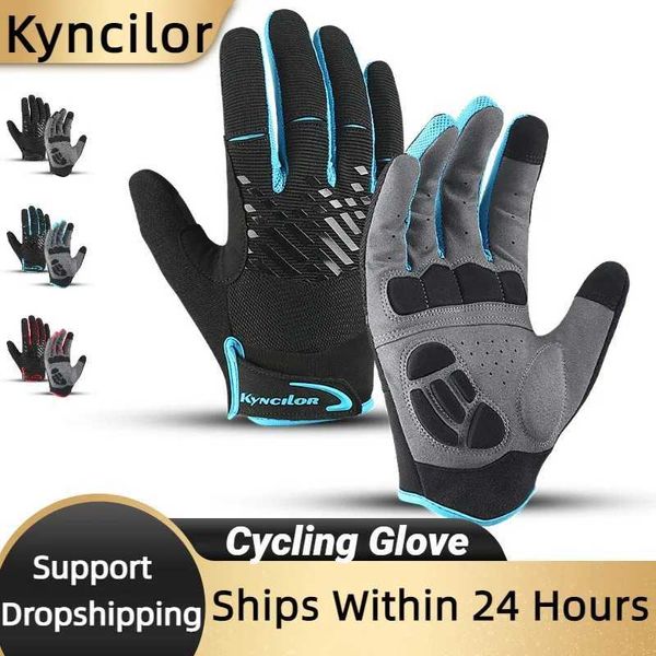 Herbst Winter Outdoor Bike Radfahren Handschuhe Volle Finger Touchscreen Anti-rutsch Schock Tragen Wandern Laufen Motorrad Handschuhe Männer