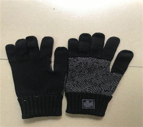 2022B вязаные осенние однотонные перчатки европейских и американских дизайнеров для мужчин и женщин, перчатки с сенсорным экраном, зимняя мода для мобильных устройств, smart3294908