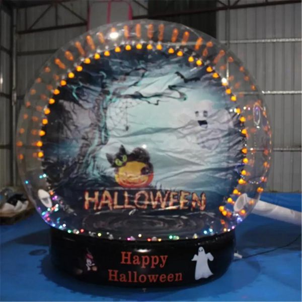 Altalene Personalizzate Sfondo Pasquale 2m di diametro Gonfiabile Snow Globe Photo Booth Per Natale Halloween Birtyday Festival Decorazione del partito