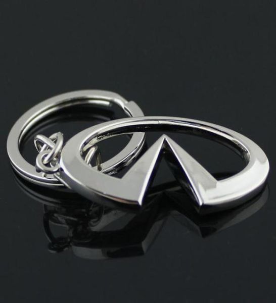 5 Stück / Los 3D-Ausschnitt Serie Infiniti Auto Auto Logo Emblem Schlüsselanhänger Schlüsselanhänger Schlüsselanhänger Hülle 4s Laserbeschriftung Autozubehör9635356