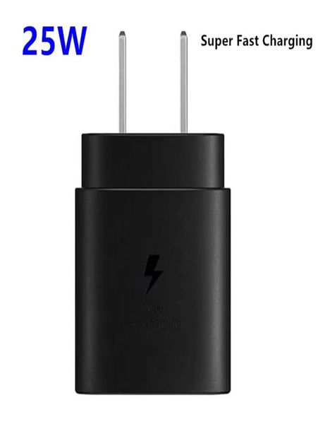 100 оригинальных зарядных устройств typeC Note 10 USB C, быстрая зарядка, адаптер для быстрого зарядного устройства ЕС, США, PD, 25 Вт, настенная розетка для Samsung Galaxy No4572250