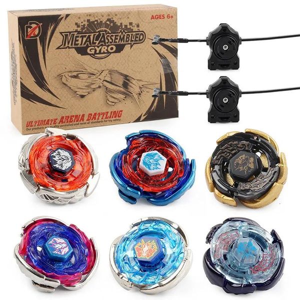 Top 6pcs/kutu füzyonu Beyblades patlaması set metal galaksi pegasis drago pegasus serisi girro oyunları savaş döndüren üst oyuncaklar zekâ