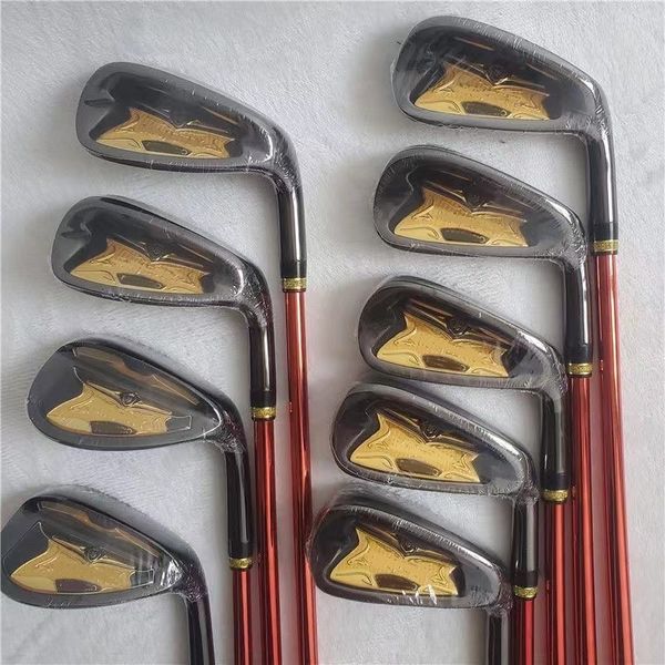 Conjunto de ferros de golfe prestigo10, 9 peças, ferros forjados de golfe, r/s/sr, eixo de grafite de aço flexível com logotipos, cobertura de cabeça, ups, dhl, fedex