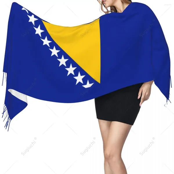 Schals Bosnien und Herzegowina Flagge Schal Pashmina Warm Schal Wrap Hijab Frühling Winter Multifunktions Unisex