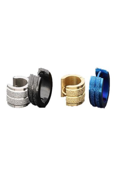 Hoop Huggie 1 paio di orecchini in oro blu colore piccolo cerchio moda acciaio inossidabile uomo donna gioielli accessori5176239