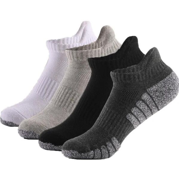 SOCKS Spor Çoraplar 6 FAYLAR Atletik ayak bileği çorap sporlar düşük kesim çoraplar performans kalın yastık örgü hızlı kuru çorap açık fitness nefes