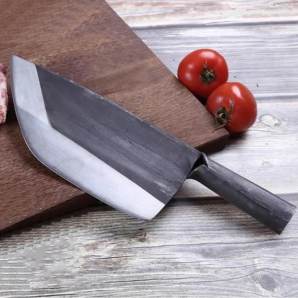 Messer aus Edelstahl, handgefertigt, geschmiedet, Metzgermesser, chinesisches Messer, Hacken, Metzgermesser, Fleischerbeil, Küchenchef-Messer