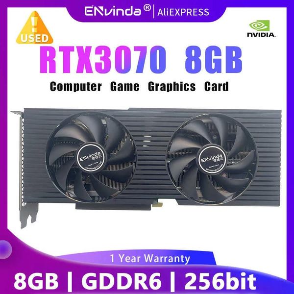 Verwendete Karten ENVINDA RTX3070 8G GDDR6 256bit GPU PCI Express 4.0 x16 Rtx3070 8g Grafikkarte Gamingg Grafikkarte Desktop-Computerkarte