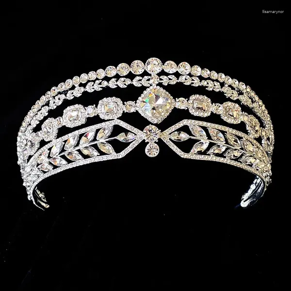 Haarspangen, Hochzeitskronen-Accessoires, hochwertiges Braut-Stirnband, weiches Kristall-Haarband, handgefertigter Tiara-Schmuck für Frauen