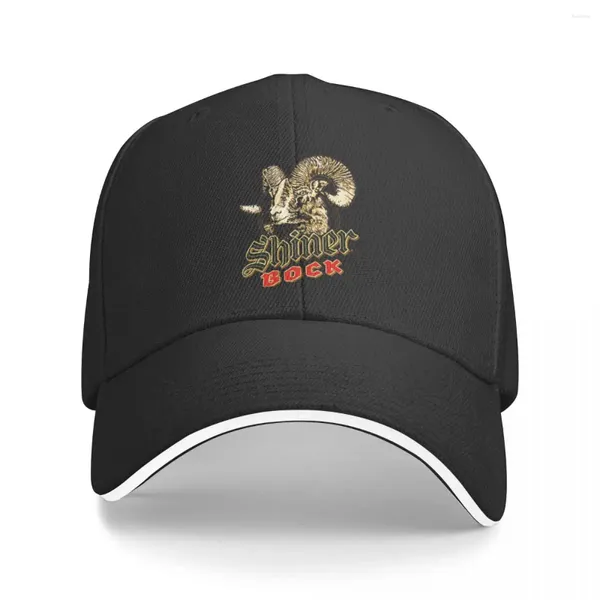 Bola Caps Vintage Shiner-Bock-Bock-Beer Logo T-Shirt Boné de Beisebol Luxo Homem Chapéu Militar Tático Homens Mulheres