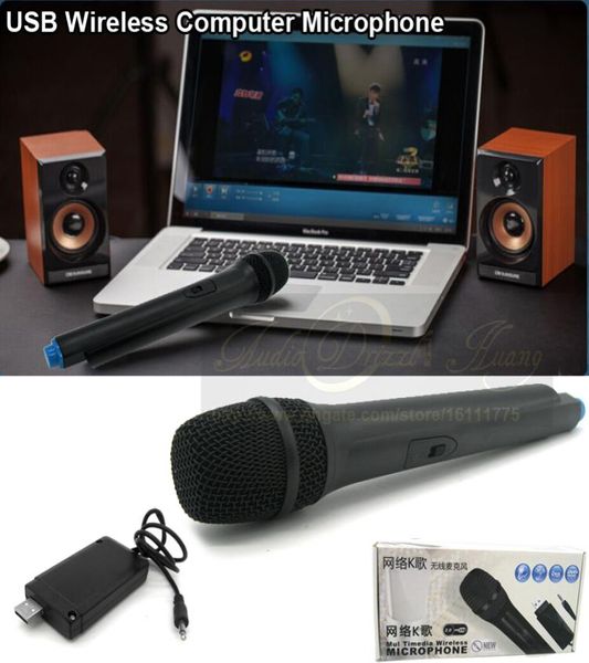 Top Qualität USB FM VHF Drahtlose Mikrofon Mike Mic Für Unterricht Lautsprecher Stimme Verstärker Megaphon Lautsprecher Computer9165340