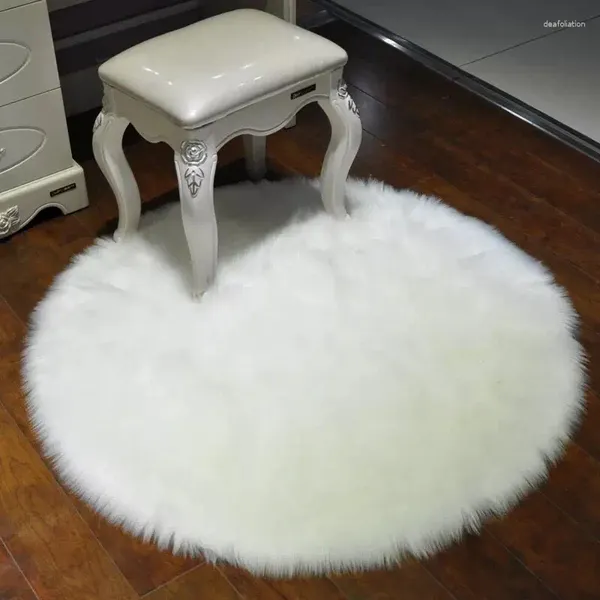 Tappeti MUZZI Morbida Lana Soggiorno Tavolino Cuscino Divano Tappeto Peluche Camera da Letto Materasso Coperto Tappetino Galleggiante Bianco per Finestra