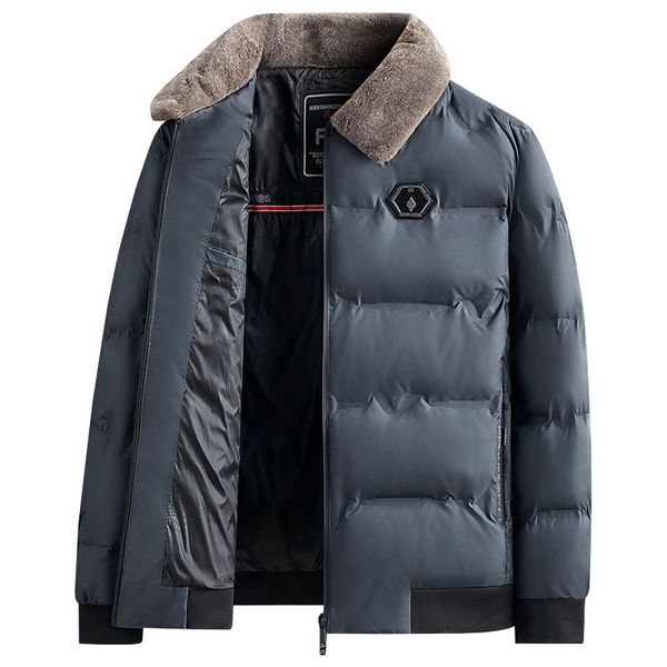 Winter-Revers-Baumwolljacke für Männer mittleren Alters und junger Männer, Wintermantel, verdickte warme Baumwolljacke, Papas