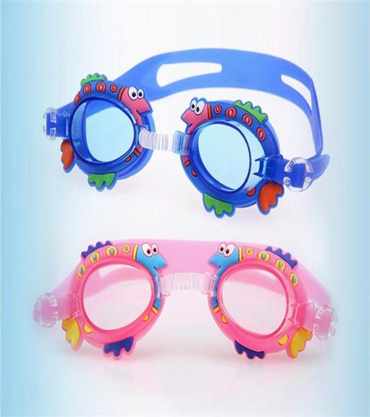 Simpatico cartone animato per bambini Occhiali antiappannamento per bambini Ragazzi Ragazze Occhiali da nuoto Sport acquatici Occhiali per bambini Anello specchio in silicone 6bj Y4618659