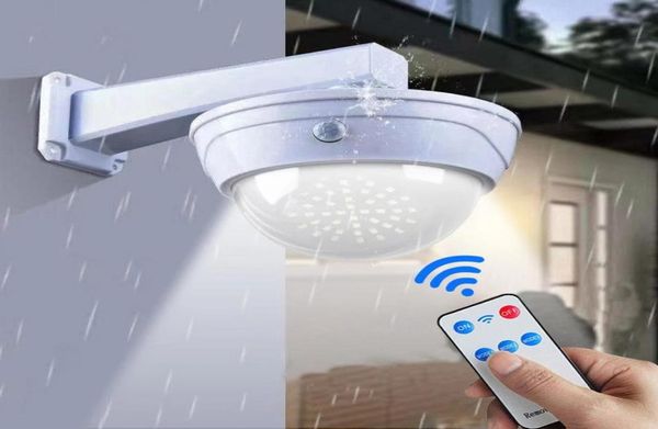 Smart Solar Light Sensore di movimento Telecamera fittizia di sicurezza Luci di sicurezza wireless IP65 Lampada impermeabile 3 Modalità per la casa Garden4063630