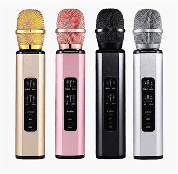 K6 Karaokê Microfone Mini Microfones de Mão Sem Fio Bluetooth com Alto-falante para Cantar Gravação Entrevistas 4 Colorsa18a536008714