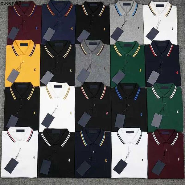 Polo da uomo Fred Perry, polo classica da uomo firmata, t-shirt da donna ricamate a maniche corte, taglia superiore