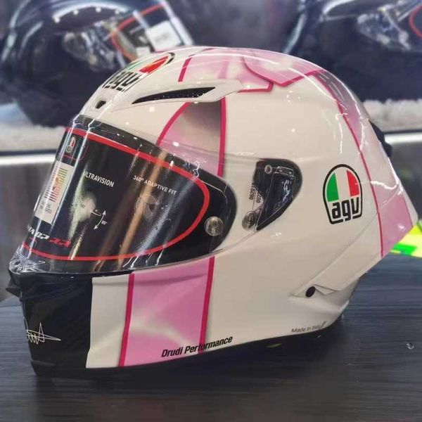 Helme Moto AGV Motorrad Design Sicherheit Komfort Agv Pista Gp Rr Misano Herren und Damen Limited Edition Motorrad Lokomotive Kohlefaser Bogenhelm 1M3D