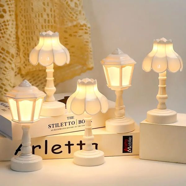 1 Stück Pagode, blumenförmige Mini-Tischlampe, LED-Kreativ-Tischlampe, perfektes Nachtlicht für Schlafzimmer und Desktop-Dekoration, Heimdekoration-Tischlampe