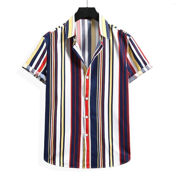 Camicie casual da uomo Camicia elegante a maniche lunghe da spiaggia e top a righe da donna Corti in lino Stampa moda formale