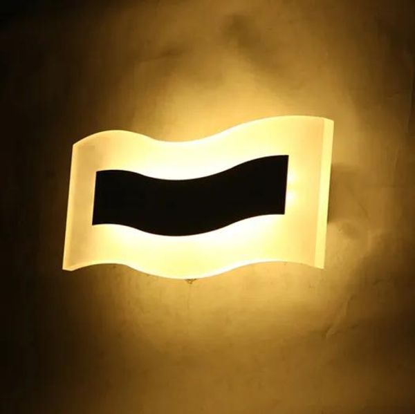 Lâmpadas de parede luz moderna led luzes parede para quarto varanda ferragem + acrílico 12w18w decoração para casa lâmpada parede frete grátis