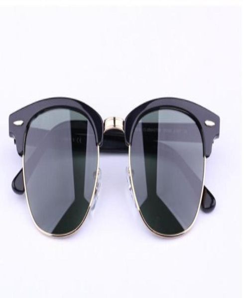 WholeAOOKO Designer Pop Club Fashion Sunglasses Men Sun Glasses Women Retro Green G15 gray brown Black Mercury lens New Hinge1674135