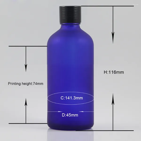 Garrafas de armazenamento 100ml óleo essencial garrafa de orvalho puro embalagem recipiente conta-gotas de vidro de reagente líquido vazio com tampa de parafuso e rolha interna