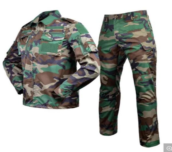 Men039s jaquetas uniforme do exército militar camo casaco jaqueta calças define soldado blusão à prova dwaterproof água roupas menmen039s1521000