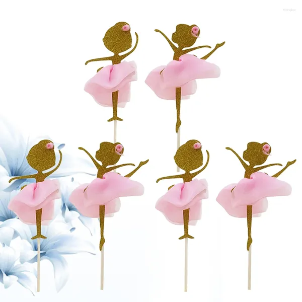 Kek Araçları Balerin Dans Eden Kız Toppers Tasarım Düğün Gelin Duş Doğum Günü Partisi için Cupcake Dekorasyonu