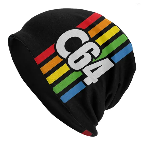 Berets Commodore 64 Jogo de Computador Pessoal Skullies Beanies Chapéus Primavera Unissex Outdoor Cap Quente Dual-Use Bonnet Chapéu de Malha